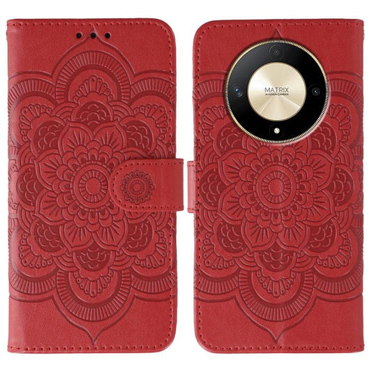 Sun Mandala Embossing Pattern Phone Leather Case, For Honor X9b / X50 / Magic6 Lite / X50 GT, For Honor X8B, For Honor 90 GT, For Honor 100 Pro, For Honor 100, For Honor X50i+