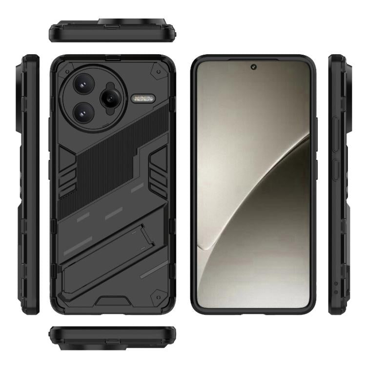 Punk Armor 2 in 1 PC + TPU Phone Case with Holder, For Redmi K80 Pro / Poco F7 Ultra, For Redmi K80 / Poco F7 Pro, For Redmi Turbo 4 Pro, For Redmi Note Turbo 4, For Redmi Note 14 Pro 4G, For Redmi Note 14 4G 163.25mm