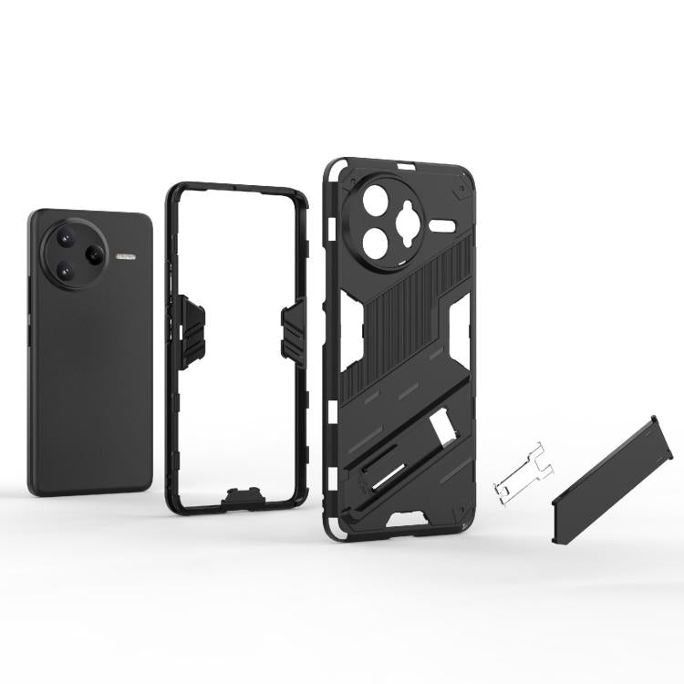 Punk Armor 2 in 1 PC + TPU Phone Case with Holder, For Redmi K80 Pro / Poco F7 Ultra, For Redmi K80 / Poco F7 Pro, For Redmi Turbo 4 Pro, For Redmi Note Turbo 4, For Redmi Note 14 Pro 4G, For Redmi Note 14 4G 163.25mm