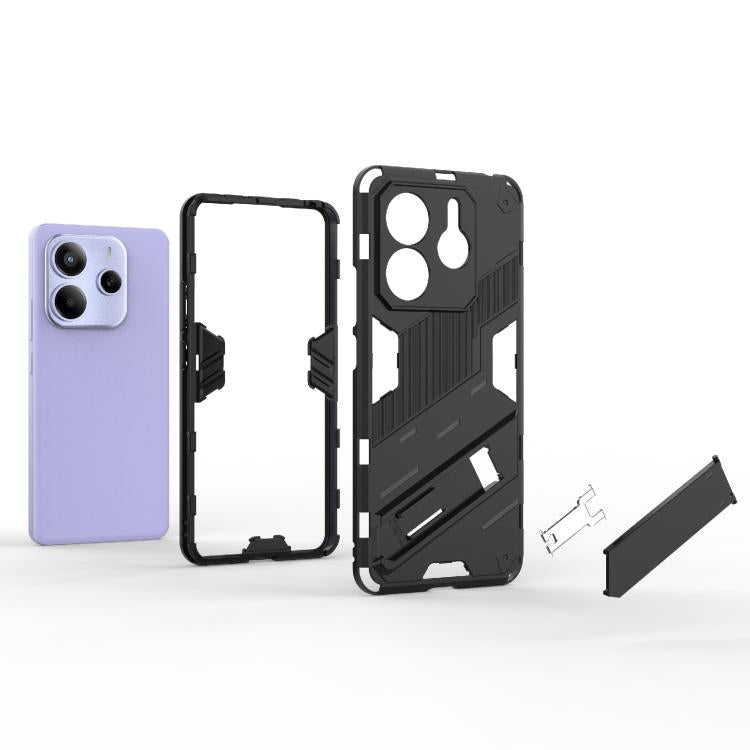 Punk Armor 2 in 1 PC + TPU Phone Case with Holder, For Redmi Note 14 5G, For Redmi 14C 4G Global, For Redmi K70 Ultra Global, For Xiaomi Redmi 13 4G