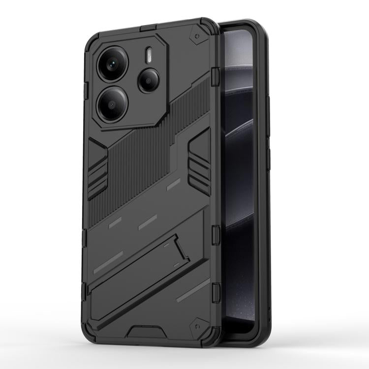 Punk Armor 2 in 1 PC + TPU Phone Case with Holder, For Redmi K80 Pro / Poco F7 Ultra, For Redmi K80 / Poco F7 Pro, For Redmi Turbo 4 Pro, For Redmi Note Turbo 4, For Redmi Note 14 Pro 4G, For Redmi Note 14 4G 163.25mm