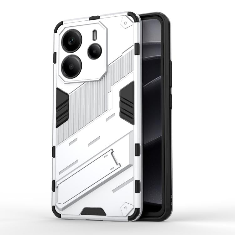 Punk Armor 2 in 1 PC + TPU Phone Case with Holder, For Redmi K80 Pro / Poco F7 Ultra, For Redmi K80 / Poco F7 Pro, For Redmi Turbo 4 Pro, For Redmi Note Turbo 4, For Redmi Note 14 Pro 4G, For Redmi Note 14 4G 163.25mm
