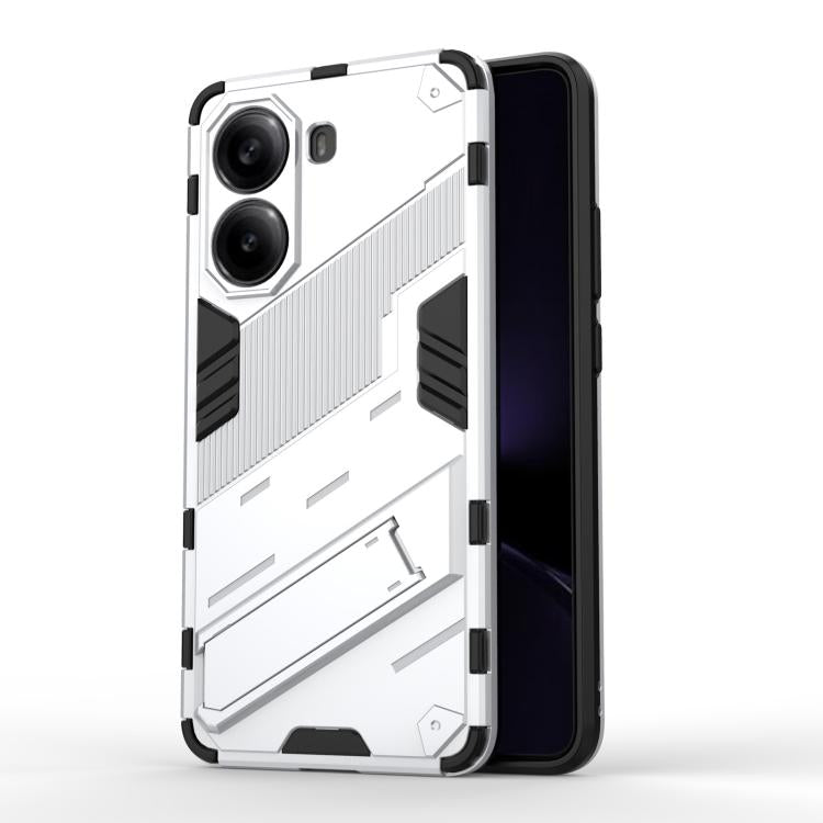 Punk Armor 2 in 1 PC + TPU Phone Case with Holder, For Redmi K80 Pro / Poco F7 Ultra, For Redmi K80 / Poco F7 Pro, For Redmi Turbo 4 Pro, For Redmi Note Turbo 4, For Redmi Note 14 Pro 4G, For Redmi Note 14 4G 163.25mm