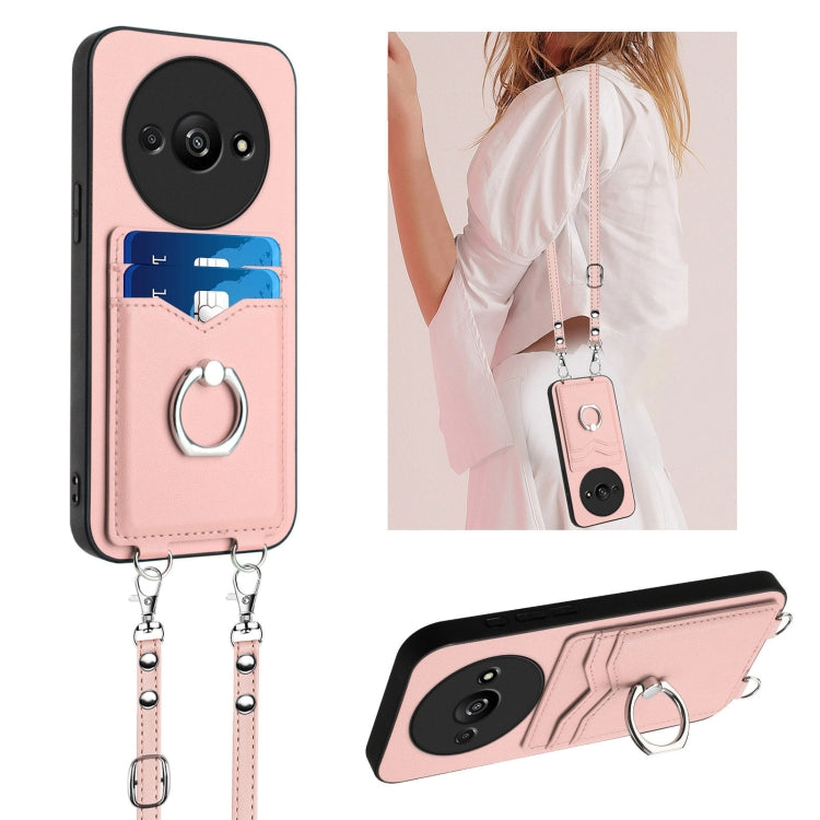 R20 Crossbody Rope Ring Card Holder Phone Case, For Xiaomi Redmi Turbo 3, For Xiaomi Redmi A3 4G Global, For Xiaomi Redmi Note 13 Pro 4G Global, For Xiaomi Redmi Note 13 4G Global, For Xiaomi Redmi 13C 5G / 13R, For Xiaomi Redmi Note 13 Pro 5G         ...