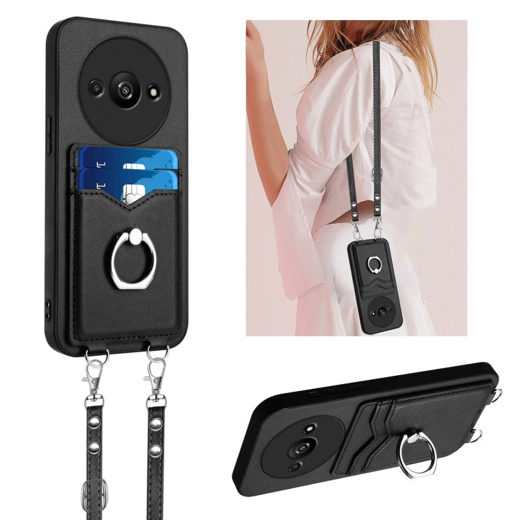 R20 Crossbody Rope Ring Card Holder Phone Case, For Xiaomi Redmi Turbo 3, For Xiaomi Redmi A3 4G Global, For Xiaomi Redmi Note 13 Pro 4G Global, For Xiaomi Redmi Note 13 4G Global, For Xiaomi Redmi 13C 5G / 13R, For Xiaomi Redmi Note 13 Pro 5G         ...