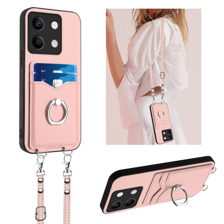 R20 Crossbody Rope Ring Card Holder Phone Case, For Xiaomi Redmi Turbo 3, For Xiaomi Redmi A3 4G Global, For Xiaomi Redmi Note 13 Pro 4G Global, For Xiaomi Redmi Note 13 4G Global, For Xiaomi Redmi 13C 5G / 13R, For Xiaomi Redmi Note 13 Pro 5G         ...