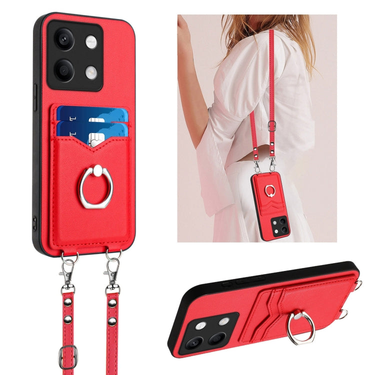 R20 Crossbody Rope Ring Card Holder Phone Case, For Xiaomi Redmi Turbo 3, For Xiaomi Redmi A3 4G Global, For Xiaomi Redmi Note 13 Pro 4G Global, For Xiaomi Redmi Note 13 4G Global, For Xiaomi Redmi 13C 5G / 13R, For Xiaomi Redmi Note 13 Pro 5G         ...