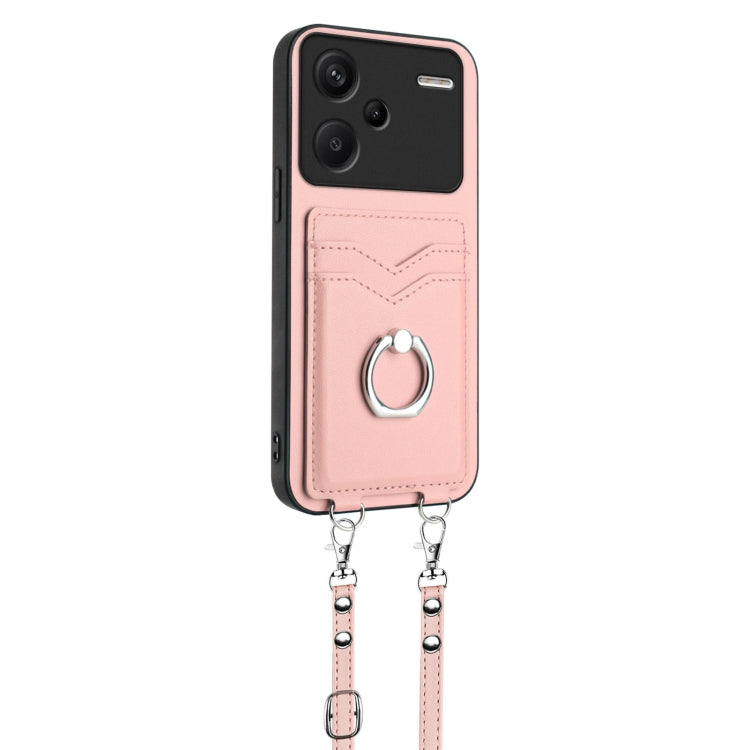 R20 Crossbody Rope Ring Card Holder Phone Case, For Xiaomi Redmi Note 13 Pro+, For Xiaomi Redmi 12 4G Global, For Xiaomi Redmi K60 / K60 Pro, For Xiaomi Redmi K60 Champion Edition, For Xiaomi Redmi Note 12S 4G Global, For Xiaomi Redmi Note 12 4G Global...