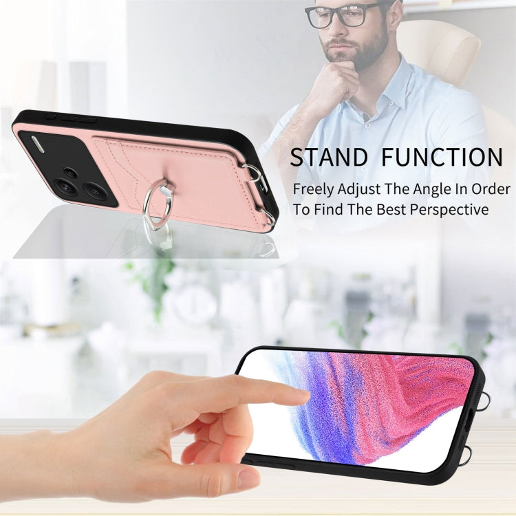 R20 Crossbody Rope Ring Card Holder Phone Case, For Xiaomi Redmi Note 13 Pro+, For Xiaomi Redmi 12 4G Global, For Xiaomi Redmi K60 / K60 Pro, For Xiaomi Redmi K60 Champion Edition, For Xiaomi Redmi Note 12S 4G Global, For Xiaomi Redmi Note 12 4G Global...