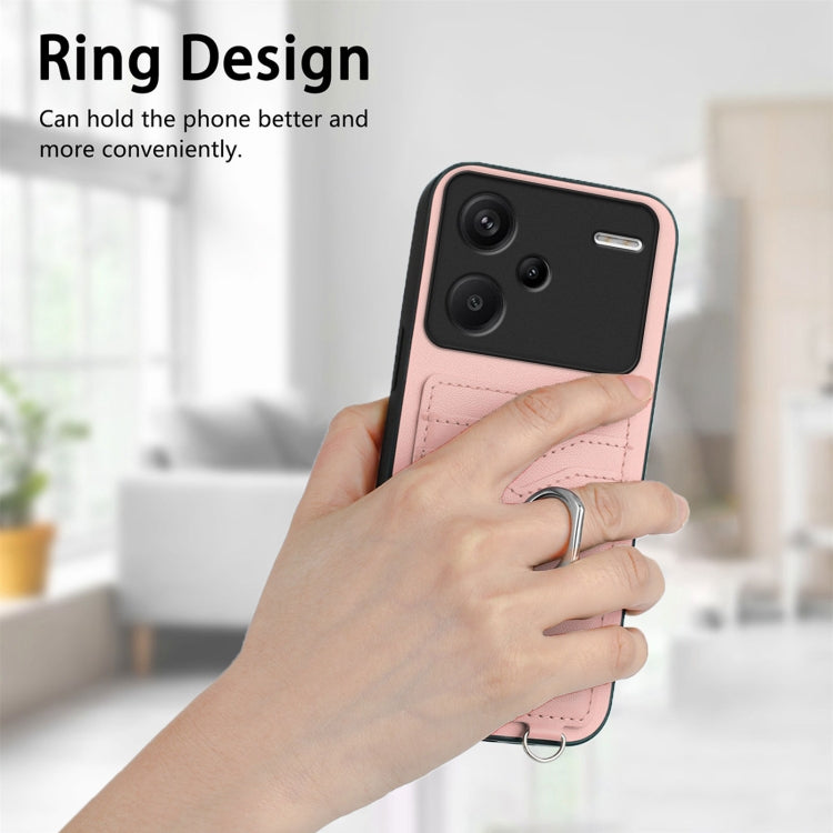 R20 Crossbody Rope Ring Card Holder Phone Case, For Xiaomi Redmi Note 13 Pro+, For Xiaomi Redmi 12 4G Global, For Xiaomi Redmi K60 / K60 Pro, For Xiaomi Redmi K60 Champion Edition, For Xiaomi Redmi Note 12S 4G Global, For Xiaomi Redmi Note 12 4G Global...