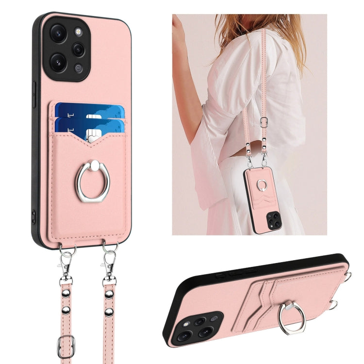 R20 Crossbody Rope Ring Card Holder Phone Case, For Xiaomi Redmi Note 13 Pro+, For Xiaomi Redmi 12 4G Global, For Xiaomi Redmi K60 / K60 Pro, For Xiaomi Redmi K60 Champion Edition, For Xiaomi Redmi Note 12S 4G Global, For Xiaomi Redmi Note 12 4G Global...