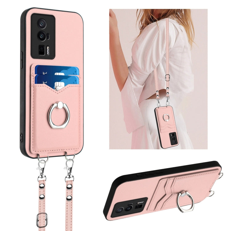 R20 Crossbody Rope Ring Card Holder Phone Case, For Xiaomi Redmi Note 13 Pro+, For Xiaomi Redmi 12 4G Global, For Xiaomi Redmi K60 / K60 Pro, For Xiaomi Redmi K60 Champion Edition, For Xiaomi Redmi Note 12S 4G Global, For Xiaomi Redmi Note 12 4G Global...