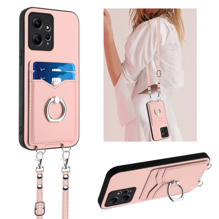 R20 Crossbody Rope Ring Card Holder Phone Case, For Xiaomi Redmi Note 13 Pro+, For Xiaomi Redmi 12 4G Global, For Xiaomi Redmi K60 / K60 Pro, For Xiaomi Redmi K60 Champion Edition, For Xiaomi Redmi Note 12S 4G Global, For Xiaomi Redmi Note 12 4G Global...