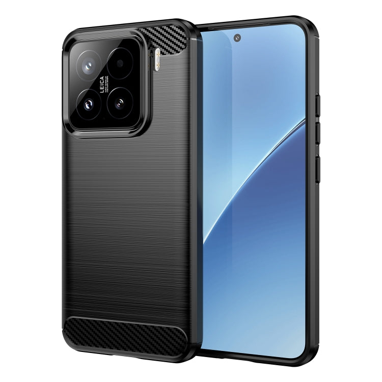Carbon Fiber Brushed Texture TPU Phone Case, For Xiaomi 15 Pro, For Xiaomi 15, For Xiaomi 14T Pro, For Xiaomi 14 Civi, For Xiaomi Civi 4 Pro