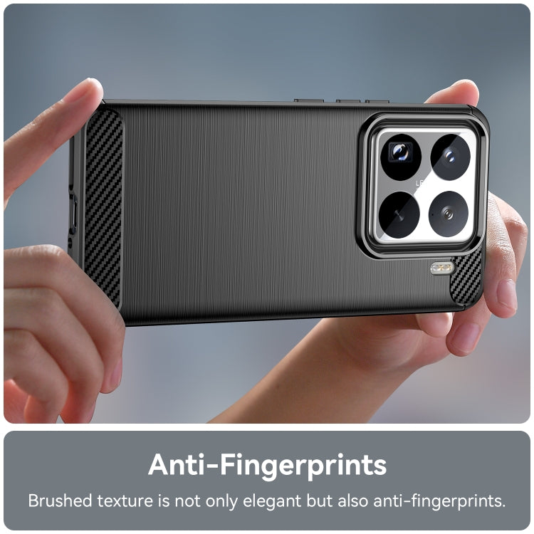 Carbon Fiber Brushed Texture TPU Phone Case, For Xiaomi 15 Pro, For Xiaomi 15, For Xiaomi 14T Pro, For Xiaomi 14 Civi, For Xiaomi Civi 4 Pro