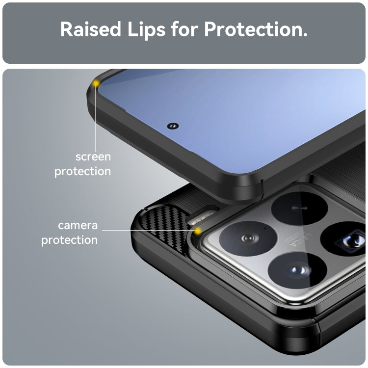 Carbon Fiber Brushed Texture TPU Phone Case, For Xiaomi 15 Pro, For Xiaomi 15, For Xiaomi 14T Pro, For Xiaomi 14 Civi, For Xiaomi Civi 4 Pro