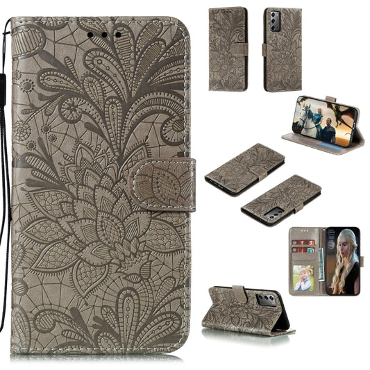 Lace Flower Horizontal Flip Leather Case with Holder & Card Slots & Wallet & Photo Frame, For Samsung Galaxy Note20, For Samsung Galaxy Note20 Ultra