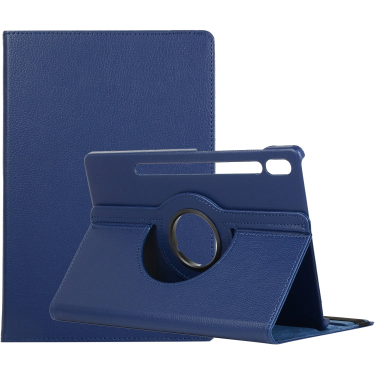 Litchi Texture Horizontal Flip 360 Degrees Rotation Leather Case with Holder, For Samsung Galaxy Tab S7 T870 (2020)