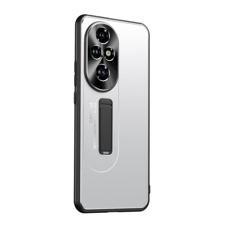 Frosted Metal Hybrid TPU Holder Phone Case, For Honor 200, For Honor 200 Pro
