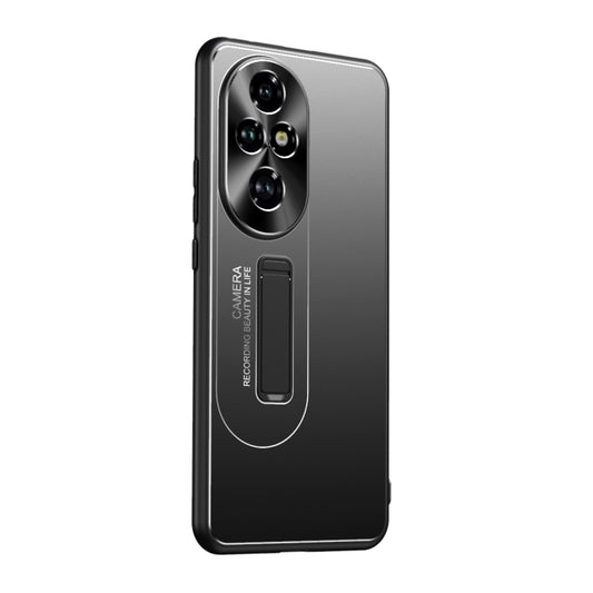 Frosted Metal Hybrid TPU Holder Phone Case, For Honor 200, For Honor 200 Pro