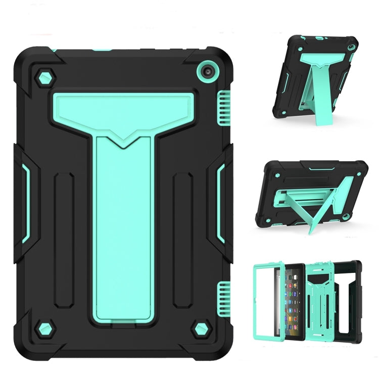 T-shaped Bracket Contrast Color Shockproof PC + Silicone Tablet Protective Case, For Amazon Kindle Fire HD 8 2020/Fire 8 Plus