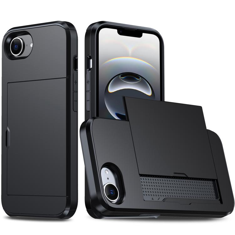 Shockproof Armor Phone Case with Card Slot, For iPhone 18, For iPhone 18 Pro, For iPhone 18 Pro Max, For iPhone 17e / 16e