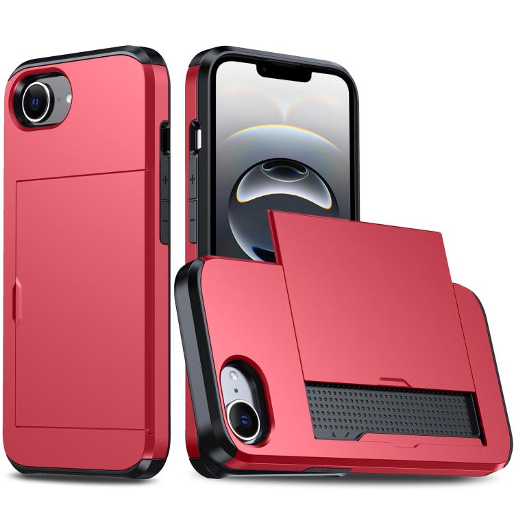 Shockproof Armor Phone Case with Card Slot, For iPhone 18, For iPhone 18 Pro, For iPhone 18 Pro Max, For iPhone 17e / 16e
