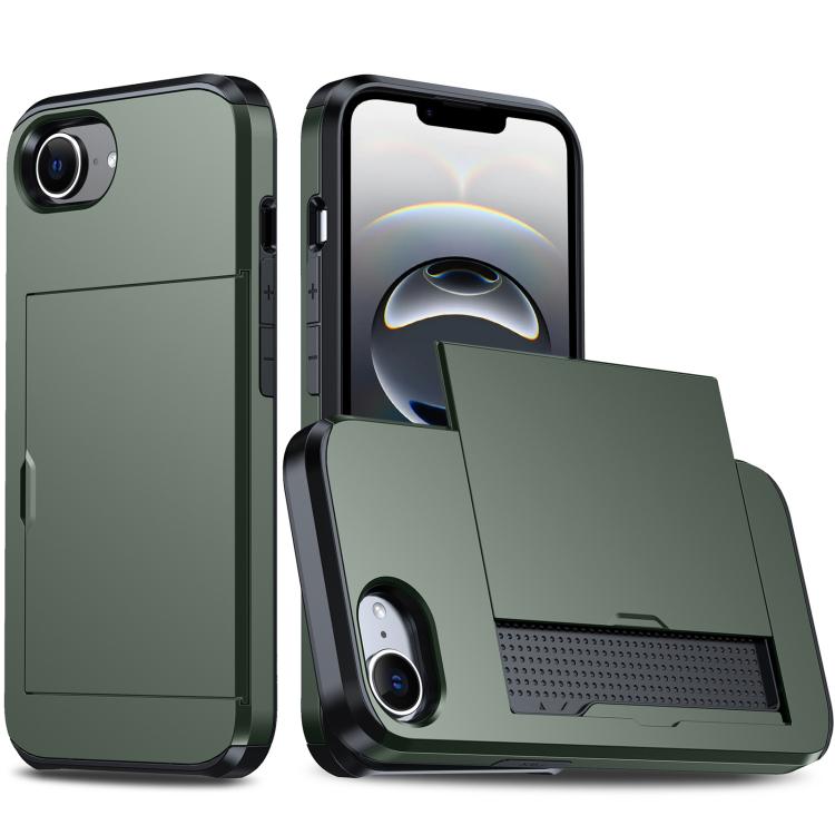 Shockproof Armor Phone Case with Card Slot, For iPhone 18, For iPhone 18 Pro, For iPhone 18 Pro Max, For iPhone 17e / 16e