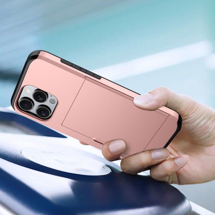 Shockproof Armor Phone Case with Card Slot, For iPhone 18, For iPhone 18 Pro, For iPhone 18 Pro Max, For iPhone 17e / 16e