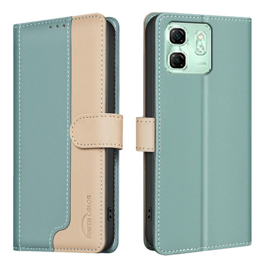 Color Matching RFID Anti-theft Leather Phone Case, For Infinix Smart 9 / Hot 50i, For Infinix Hot 50 4G, For Infinix Hot 50 5G, For Infinix Note 40 Pro 5G / 4G / 40 Pro+, For Infinix Note 40 4G