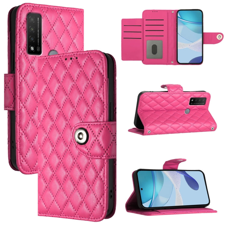 Rhombic Texture Flip Leather Phone Case with Lanyard, For TCL 30 4G / 30 5G / 30 Plus, For TCL 30 SE, For TCL 30 XE 5G, For TCL 20 R 5G