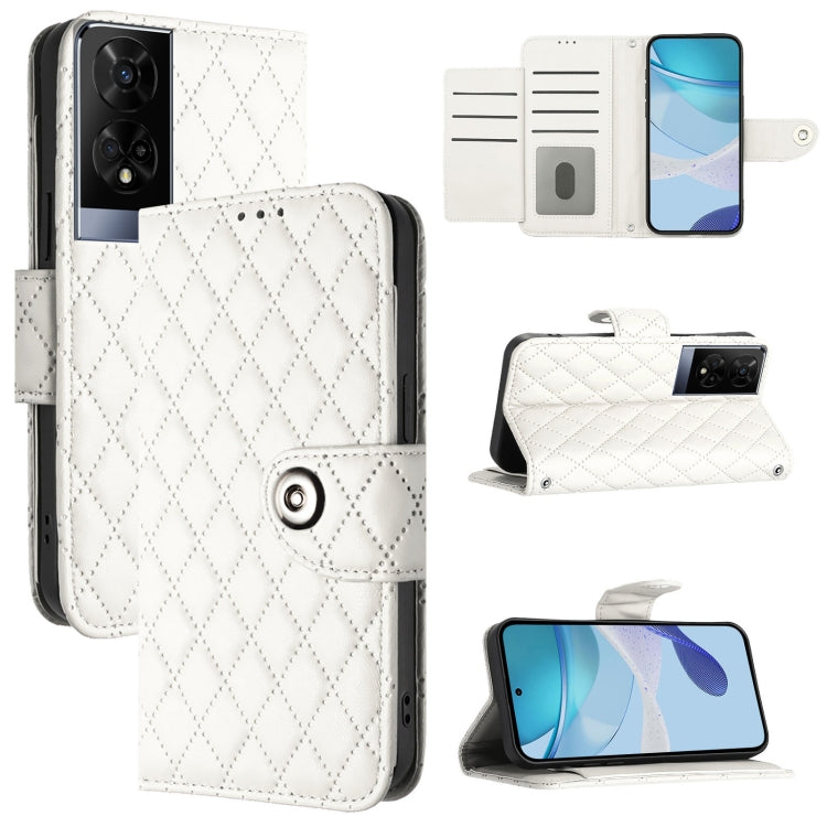 Rhombic Texture Flip Leather Phone Case with Lanyard, For TCL K32 5G / K33, For TCL 60 NxtPaper, For TCL 60 SE NxtPaper / 605, For TCL 50 Pro NxtPaper, For TCL 50 LE 5G, For TCL 201, For TCL 50 XL 5G, For TCL 50 XE 5G