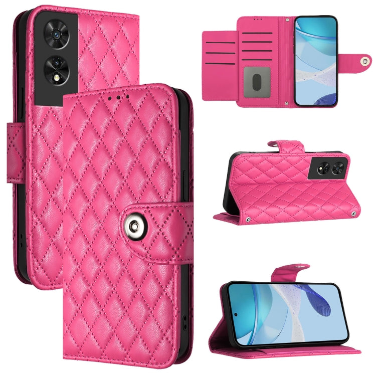 Rhombic Texture Flip Leather Phone Case with Lanyard, For TCL 50 5G, For TCL 50 SE, For TCL 501, For TCL 505, For TCL 502, For TCL 405 / 406 / 408, For TCL 40 XL / 40 T T608DL, For TCL 40 SE