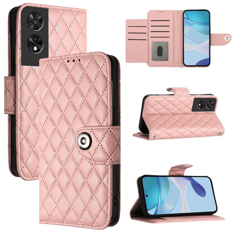 Rhombic Texture Flip Leather Phone Case with Lanyard, For TCL 50 5G, For TCL 50 SE, For TCL 501, For TCL 505, For TCL 502, For TCL 405 / 406 / 408, For TCL 40 XL / 40 T T608DL, For TCL 40 SE