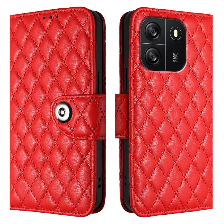 Rhombic Texture Flip Leather Phone Case with Lanyard, For Blackview Wave 6C, For Blackview Shark 8, For Blackview A53, For Blackview A52