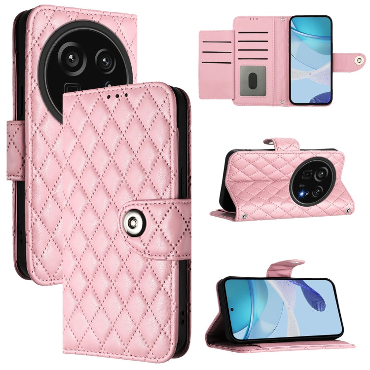 Rhombic Texture Flip Leather Phone Case with Lanyard, For Sharp Aquos wish6, For Sharp Aquos R11, For Sharp Aquos Sense10, For Sharp Basio Active 3, For Sharp Aquos Sense9 Plus, For Sharp Aquos Sense9, For Sharp Aquos R9 Pro, For Sharp Aquos Wish4 SH-52E
