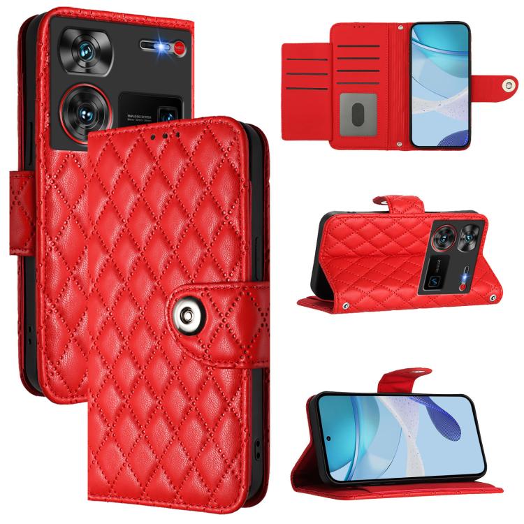 Rhombic Texture Flip Leather Phone Case with Lanyard, For ZTE Blade V70 Vita / nubia V70 Design, For ZTE Blade V70 Design, For ZTE Blade A35 Lite, For ZTE Blade A75 5G, For ZTE Blade A35 / A55, For ZTE Blade V60 / Axon 60 4G, For ZTE nubia Z60 Ultra   ...
