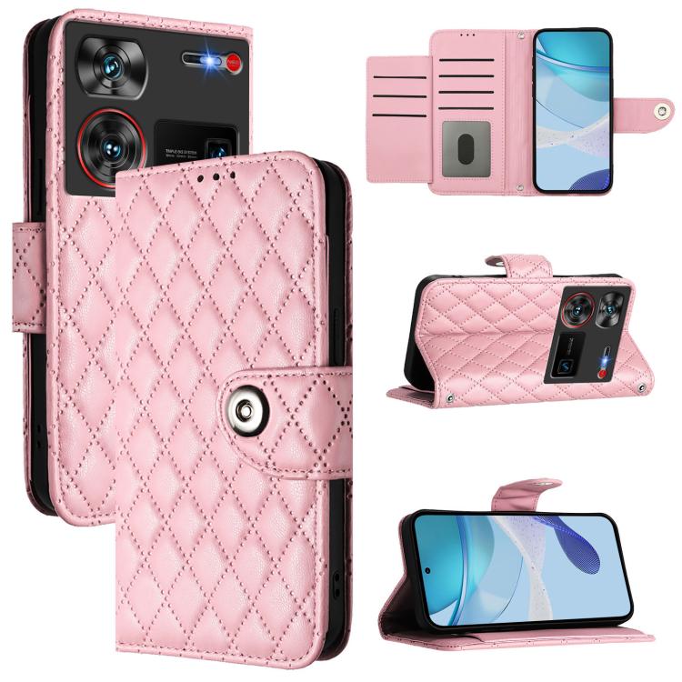 Rhombic Texture Flip Leather Phone Case with Lanyard, For ZTE Blade V70 Vita / nubia V70 Design, For ZTE Blade V70 Design, For ZTE Blade A35 Lite, For ZTE Blade A75 5G, For ZTE Blade A35 / A55, For ZTE Blade V60 / Axon 60 4G, For ZTE nubia Z60 Ultra   ...