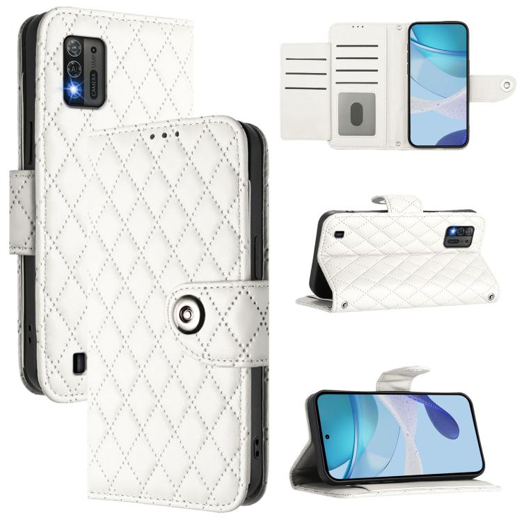 Rhombic Texture Flip Leather Phone Case with Lanyard, For ZTE Blade A73 4G, For ZTE Blade V50 Vita, For ZTE Blade A53 Pro, For ZTE Blade A53, For ZTE Blade A52 Lite, For ZTE Blade V40s, For ZTE Blade A52