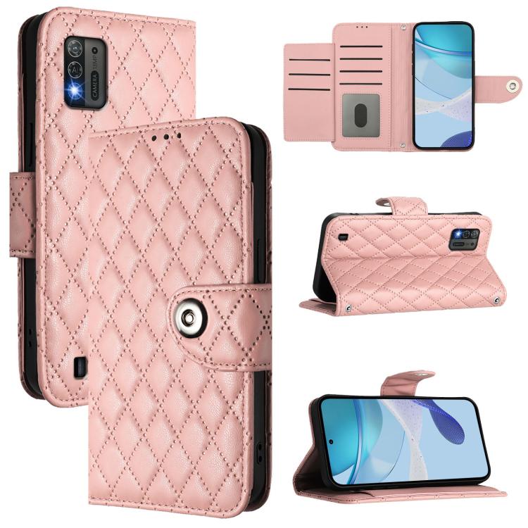 Rhombic Texture Flip Leather Phone Case with Lanyard, For ZTE Blade A73 4G, For ZTE Blade V50 Vita, For ZTE Blade A53 Pro, For ZTE Blade A53, For ZTE Blade A52 Lite, For ZTE Blade V40s, For ZTE Blade A52