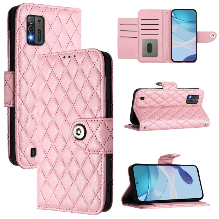 Rhombic Texture Flip Leather Phone Case with Lanyard, For ZTE Blade A73 4G, For ZTE Blade V50 Vita, For ZTE Blade A53 Pro, For ZTE Blade A53, For ZTE Blade A52 Lite, For ZTE Blade V40s, For ZTE Blade A52