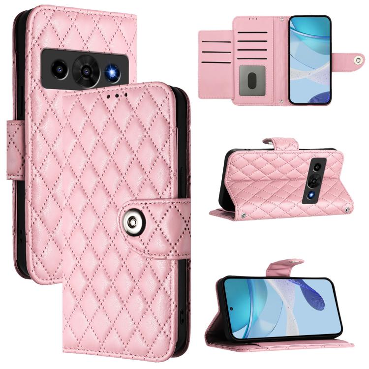 Rhombic Texture Flip Leather Phone Case with Lanyard, For ZTE nubia Neo 5 5G, For ZTE nubia Neo 5 GT 5G, For ZTE Nubia P7 Pro 5G / Optus X Value 5G, For ZTE Nubia P9 Pro 5G / Optus X Pro 2 5G, For ZTE nubia RedMagic 11 Air                              ...