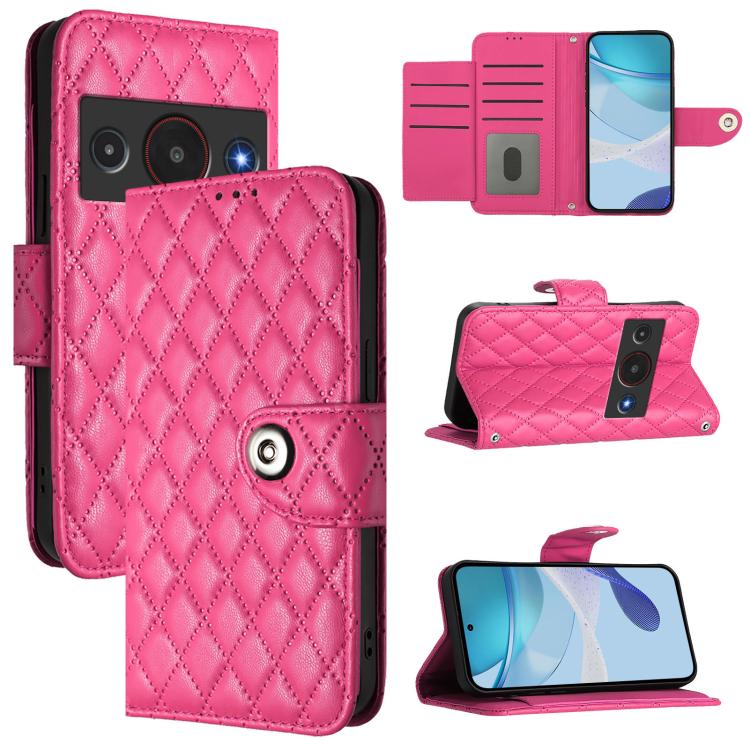 Rhombic Texture Flip Leather Phone Case with Lanyard, For ZTE nubia Neo 5 5G, For ZTE nubia Neo 5 GT 5G, For ZTE Nubia P7 Pro 5G / Optus X Value 5G, For ZTE Nubia P9 Pro 5G / Optus X Pro 2 5G, For ZTE nubia RedMagic 11 Air                              ...
