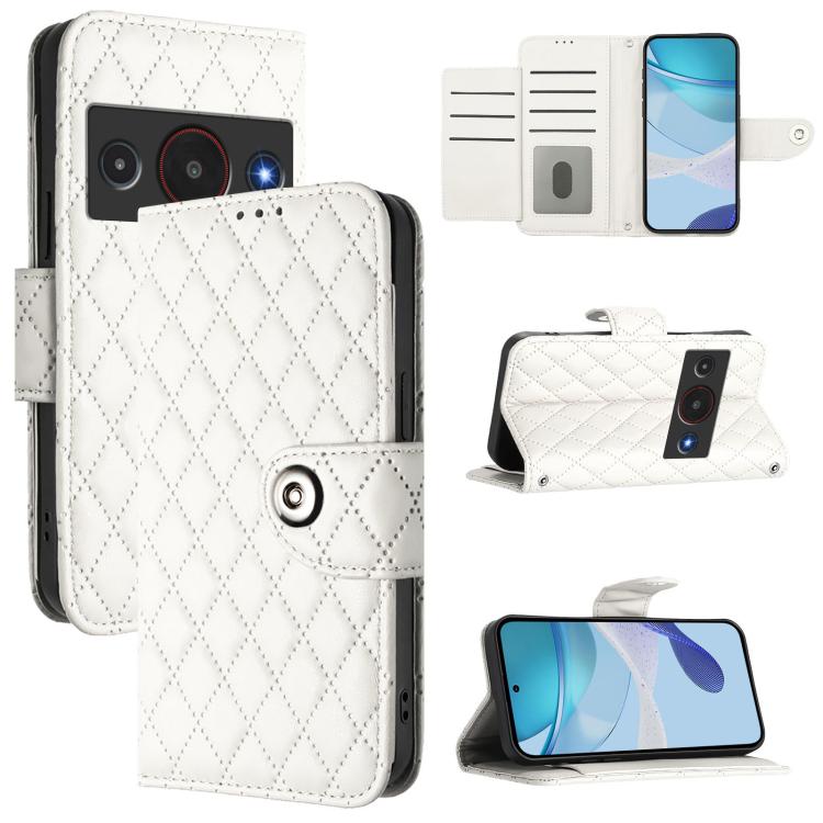 Rhombic Texture Flip Leather Phone Case with Lanyard, For ZTE nubia Neo 5 5G, For ZTE nubia Neo 5 GT 5G, For ZTE Nubia P7 Pro 5G / Optus X Value 5G, For ZTE Nubia P9 Pro 5G / Optus X Pro 2 5G, For ZTE nubia RedMagic 11 Air                              ...
