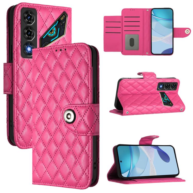 Rhombic Texture Flip Leather Phone Case with Lanyard, For ZTE nubia Neo 5 5G, For ZTE nubia Neo 5 GT 5G, For ZTE Nubia P7 Pro 5G / Optus X Value 5G, For ZTE Nubia P9 Pro 5G / Optus X Pro 2 5G, For ZTE nubia RedMagic 11 Air                              ...