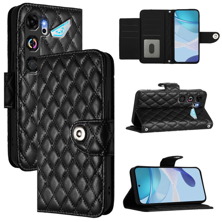 Rhombic Texture Flip Leather Phone Case with Lanyard, For ZTE nubia Neo 5 5G, For ZTE nubia Neo 5 GT 5G, For ZTE Nubia P7 Pro 5G / Optus X Value 5G, For ZTE Nubia P9 Pro 5G / Optus X Pro 2 5G, For ZTE nubia RedMagic 11 Air                              ...