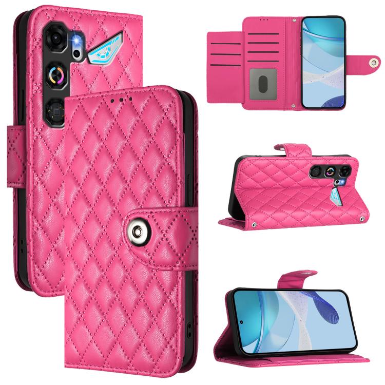 Rhombic Texture Flip Leather Phone Case with Lanyard, For ZTE nubia Neo 5 5G, For ZTE nubia Neo 5 GT 5G, For ZTE Nubia P7 Pro 5G / Optus X Value 5G, For ZTE Nubia P9 Pro 5G / Optus X Pro 2 5G, For ZTE nubia RedMagic 11 Air                              ...