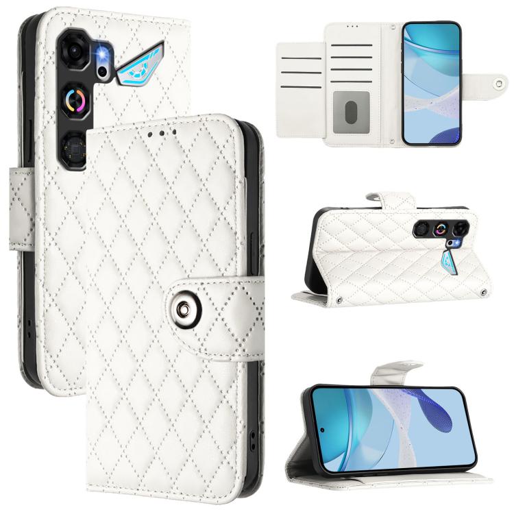 Rhombic Texture Flip Leather Phone Case with Lanyard, For ZTE nubia Neo 5 5G, For ZTE nubia Neo 5 GT 5G, For ZTE Nubia P7 Pro 5G / Optus X Value 5G, For ZTE Nubia P9 Pro 5G / Optus X Pro 2 5G, For ZTE nubia RedMagic 11 Air                              ...