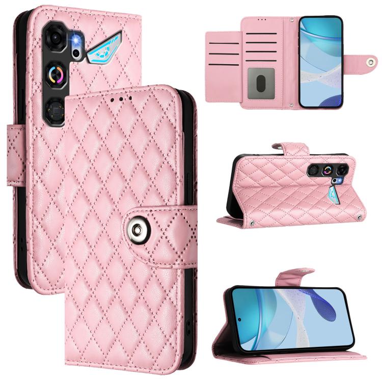 Rhombic Texture Flip Leather Phone Case with Lanyard, For ZTE nubia Neo 5 5G, For ZTE nubia Neo 5 GT 5G, For ZTE Nubia P7 Pro 5G / Optus X Value 5G, For ZTE Nubia P9 Pro 5G / Optus X Pro 2 5G, For ZTE nubia RedMagic 11 Air                              ...