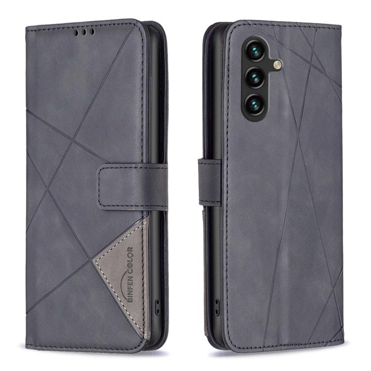 Magnetic Buckle Rhombus Texture Leather Phone Case, For Galaxy S26 FE 5G, For Samsung Galaxy S26 Ultra 5G, For Samsung Galaxy S26 5G, For Samsung Galaxy S25 FE 5G, For Samsung Galaxy S25 Edge 5G, For Samsung Galaxy S25 5G, For Samsung Galaxy S25+ 5G   ...